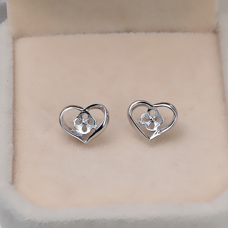 S925 sterling silver earring setting (E19)