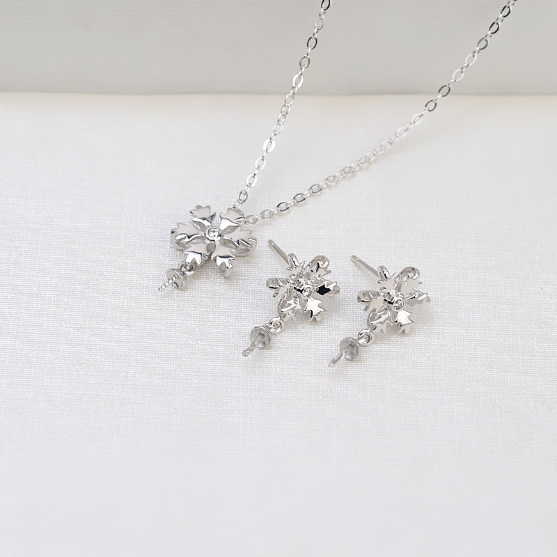 S925 sterling silver set setting (S19-1)