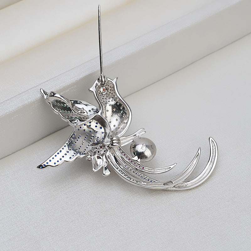 S925 sterling silver brooch setting  (B-14)