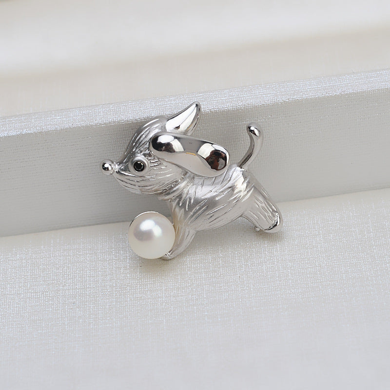 S925 sterling silver brooch setting  (B-9)