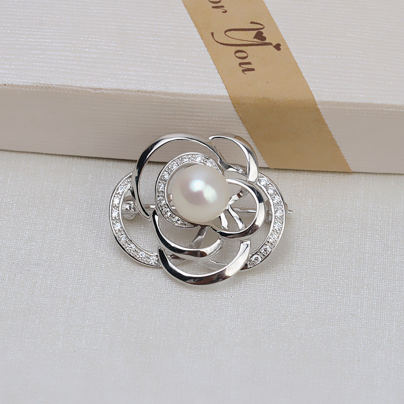 S925 sterling silver brooch setting  (B-2)