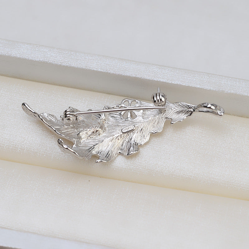 S925 sterling silver brooch setting  (B-10)