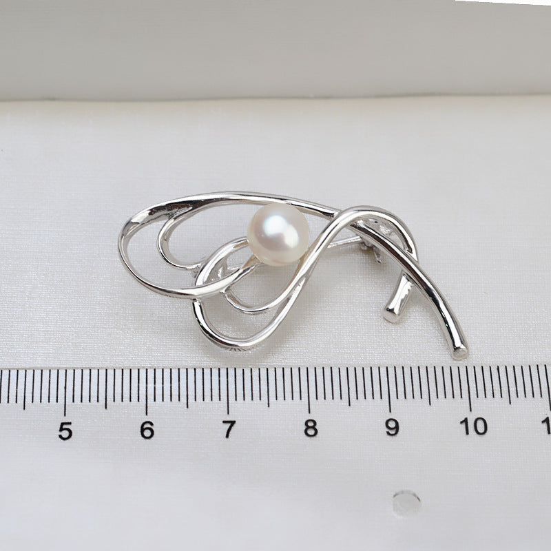 S925 sterling silver brooch setting  (B-3)