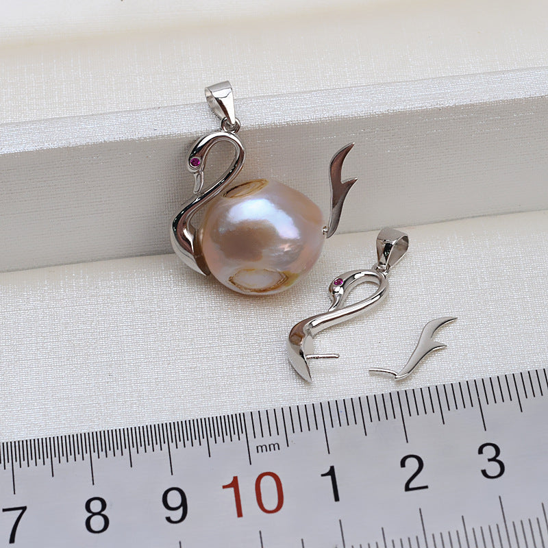 S925 sterling silver pendant baroque setting for legendary pearls  (B26)