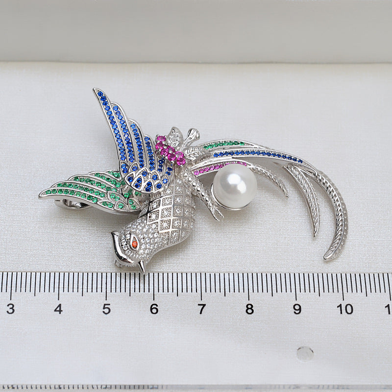 S925 sterling silver brooch setting  (B-14)