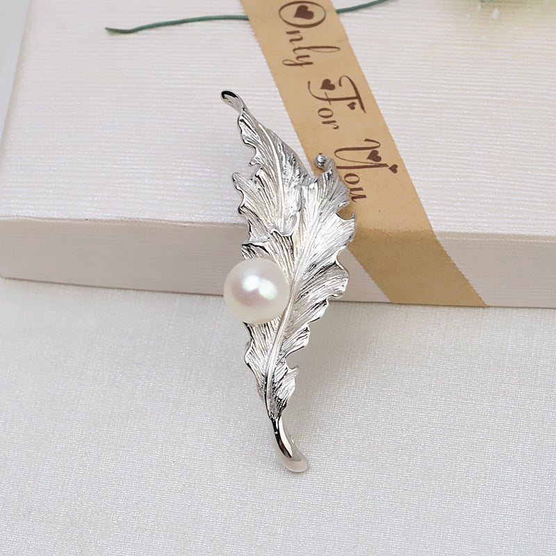 S925 sterling silver brooch setting  (B-10)