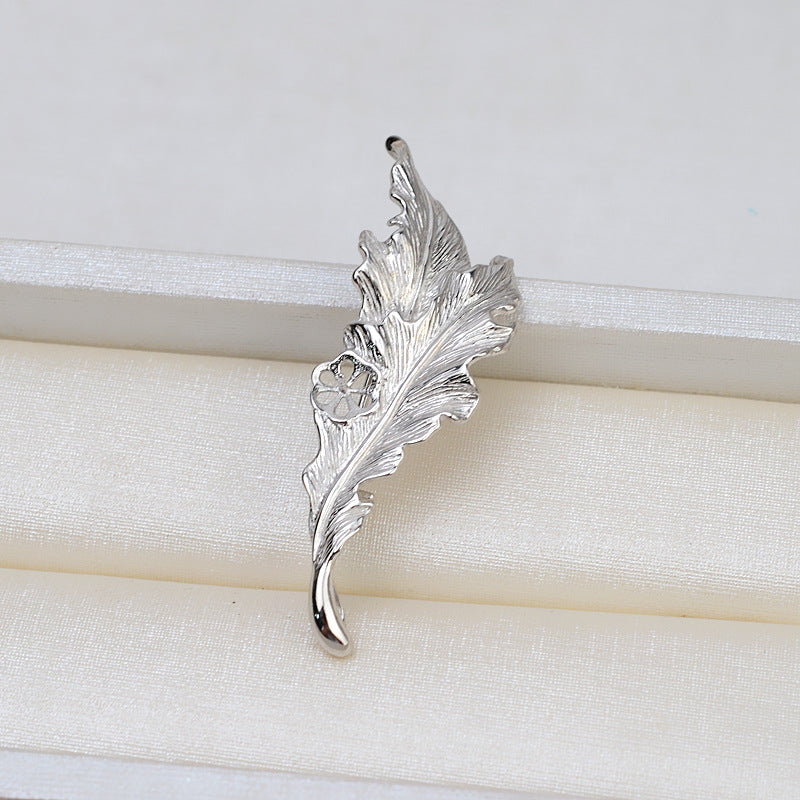 S925 sterling silver brooch setting  (B-10)