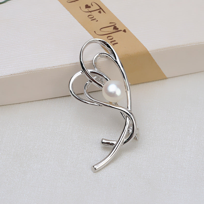 S925 sterling silver brooch setting  (B-3)