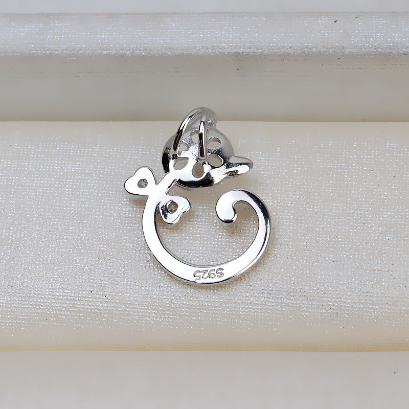 S925 sterling silver pendant setting (P39)