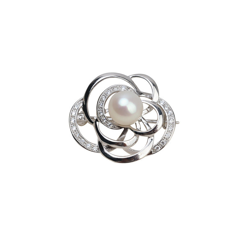 S925 sterling silver brooch setting  (B-2)