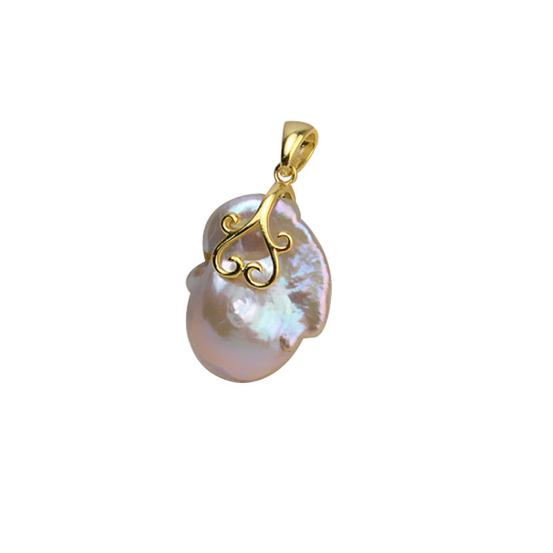 S925 sterling silver pendant baroque setting for legendary pearls  (B4)