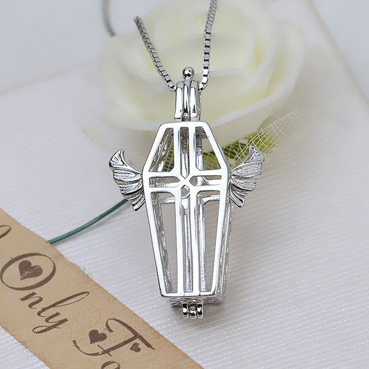 S925 sterling silver cage(C17)