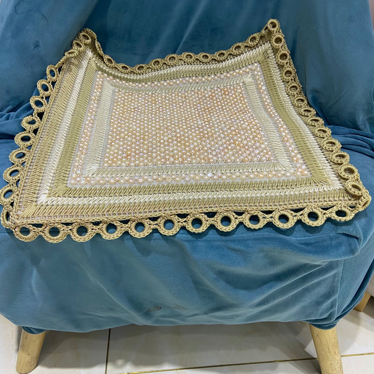 Seat cushion freshwater pearl craft sofa decoration gift (G3)