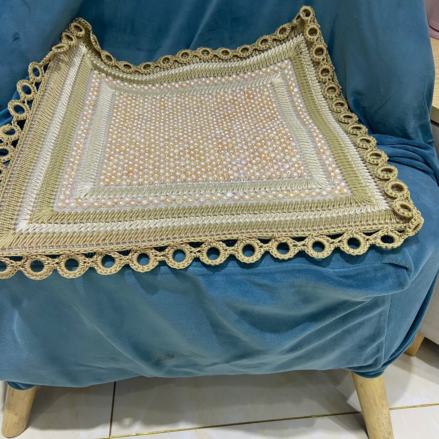 Seat cushion freshwater pearl craft sofa decoration gift (G3)