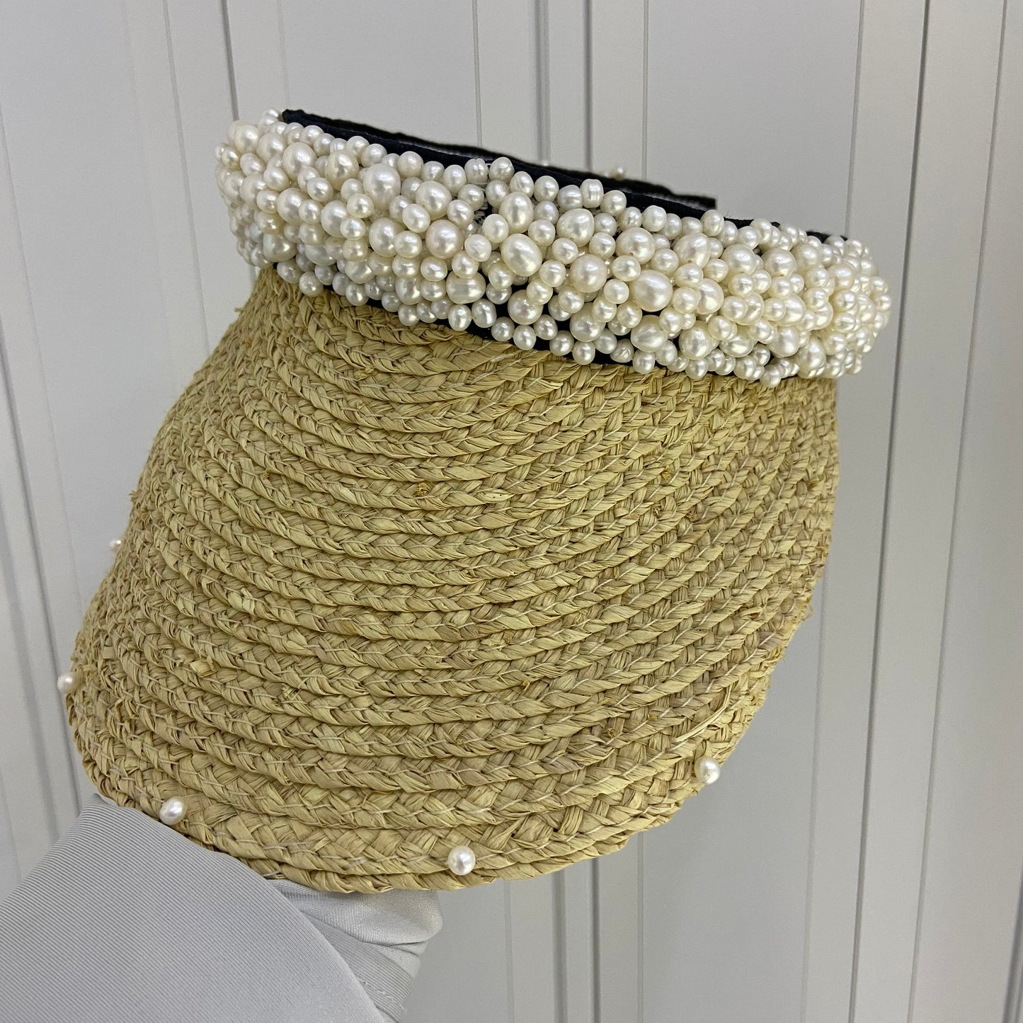 Sun hat freshwater pearl craft (G1)