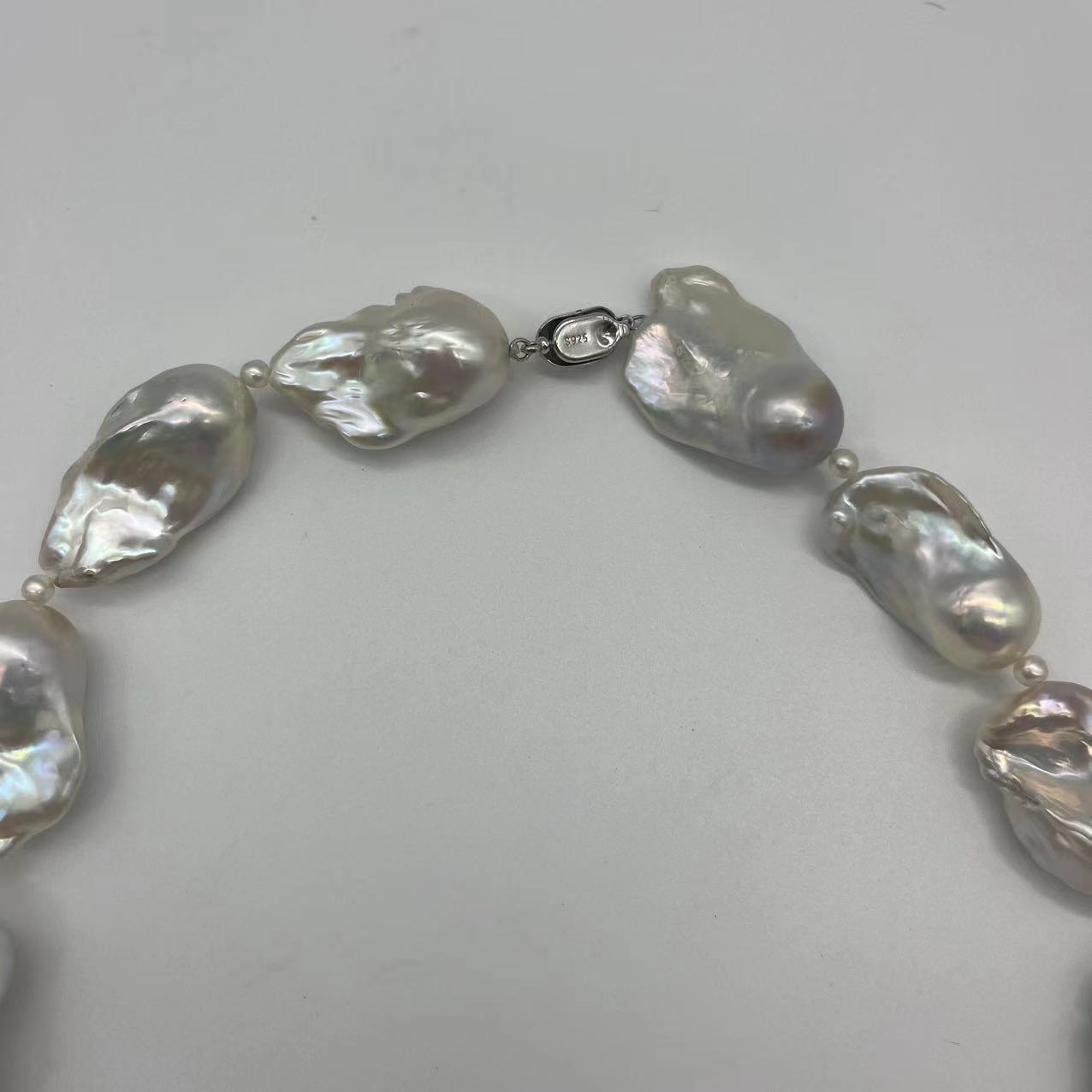 White Legendary baroque full pearl necklace