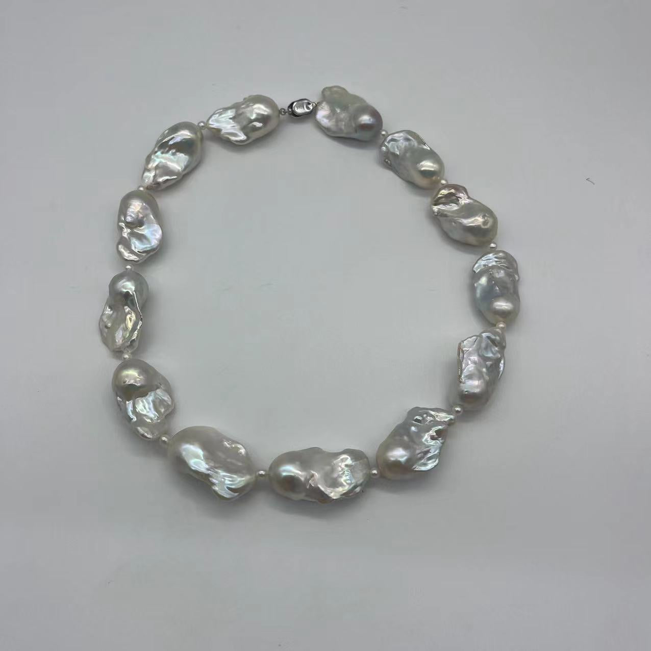 White Legendary baroque full pearl necklace