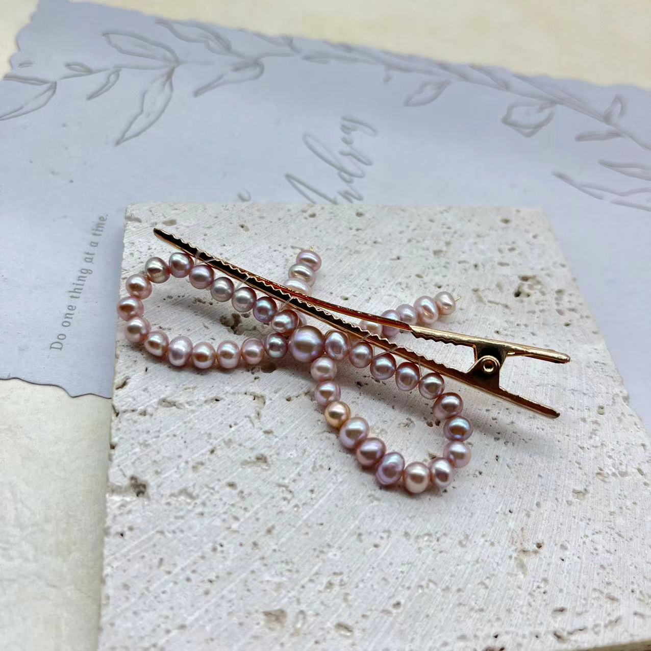 Pearl braided hair pin