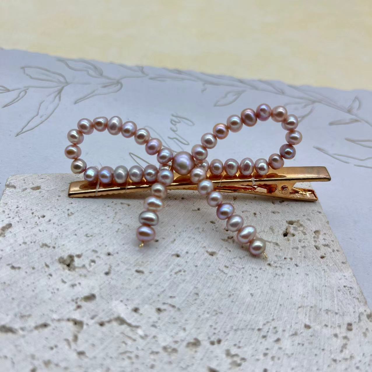 Pearl braided hair pin