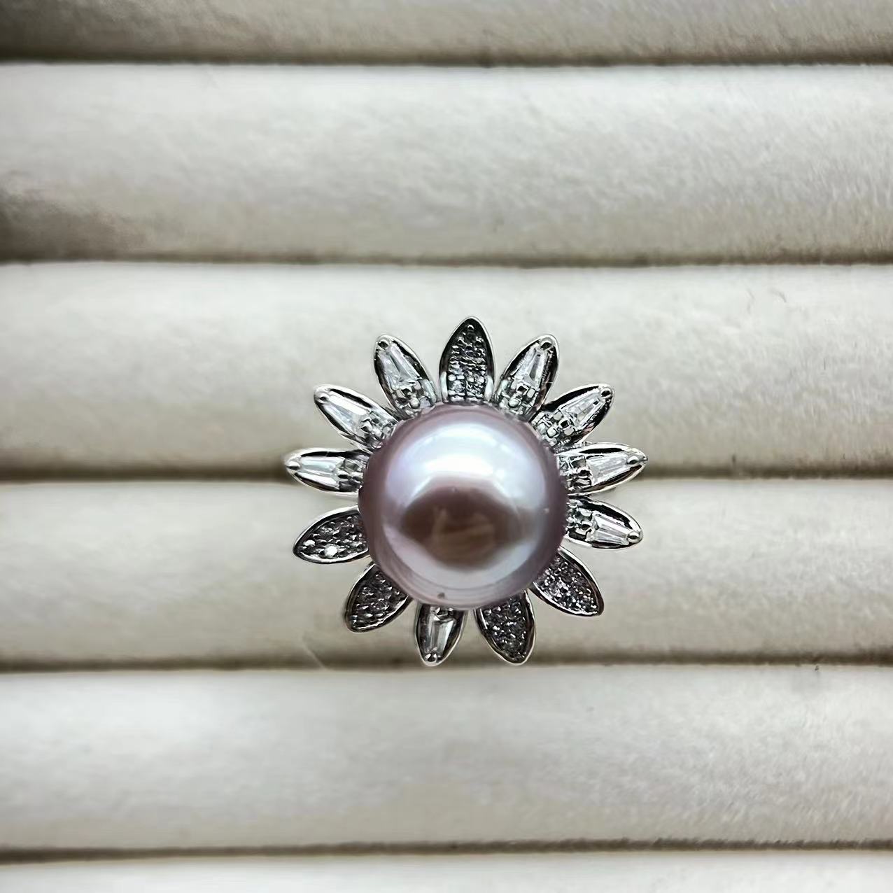 S925 Silver Edison Chrysanthemum Ring