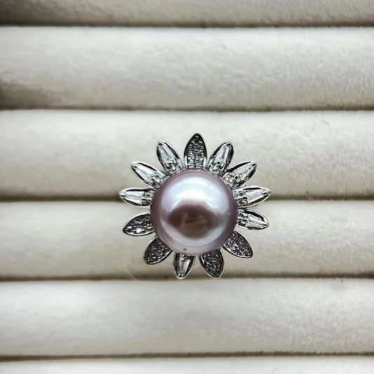 S925 Silver Edison Chrysanthemum Ring