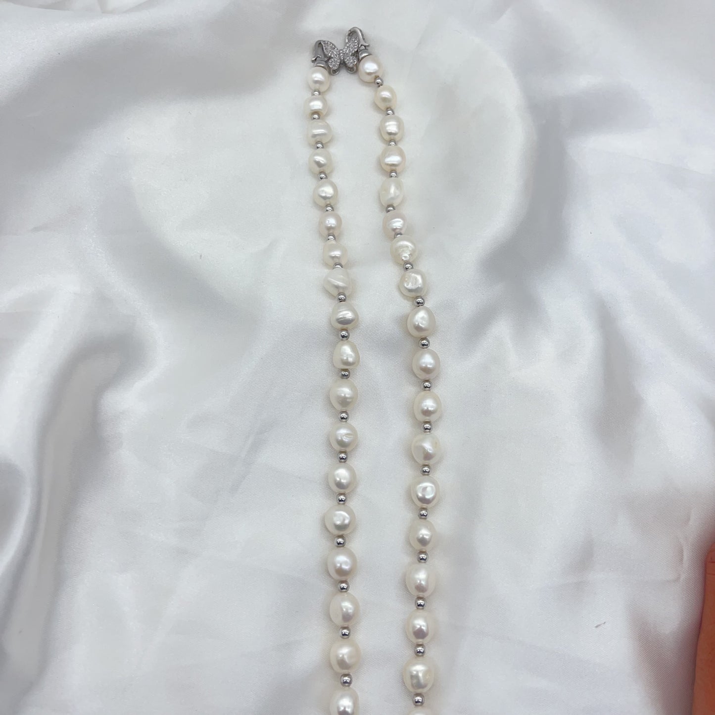 Collier de perles à franges émeraude