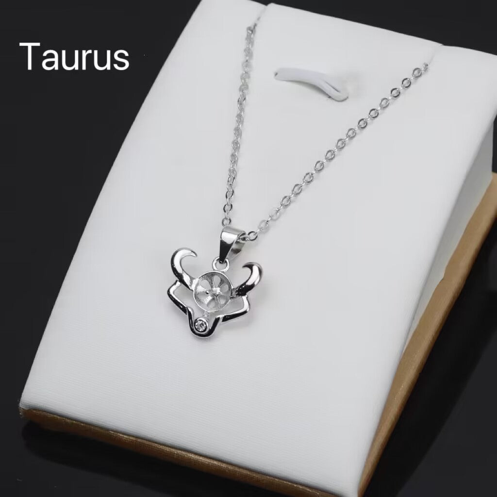 S925 sterling silver Zodiac pendant（P100)