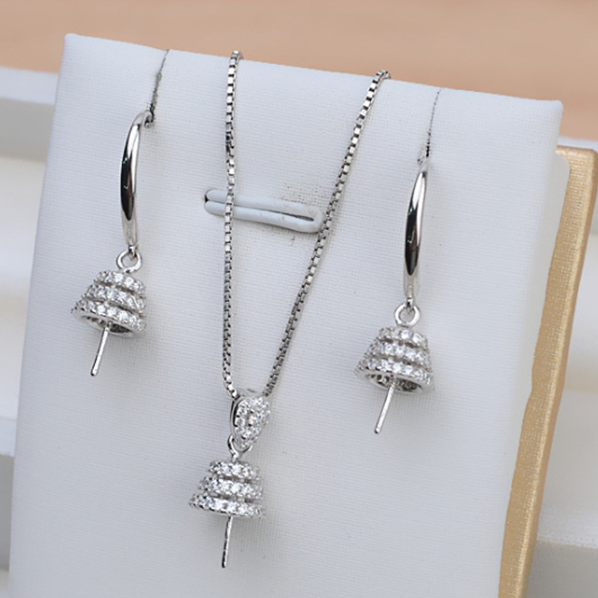 S925 sterling silver set setting (S13-1)