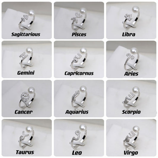 S925 sterling silver Zodiac Ring（R100)