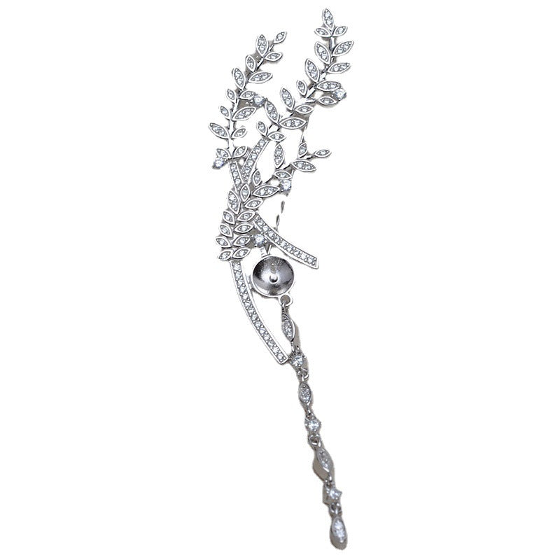 S925 sterling silver brooch setting  (B-13)