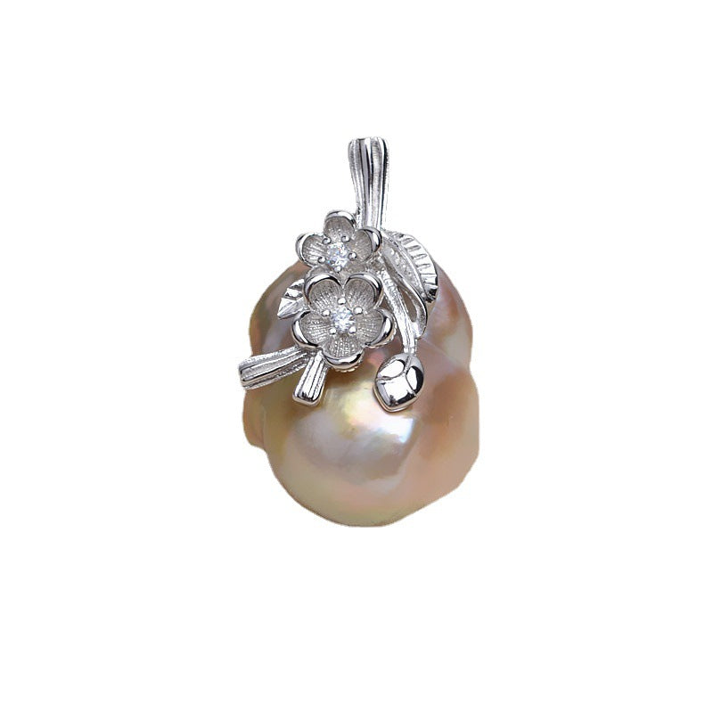 S925 sterling silver pendant baroque setting for legendary pearls  (B32)