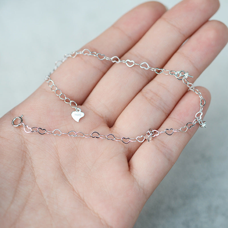 S925 sterling silver bracelet set setting (B10)