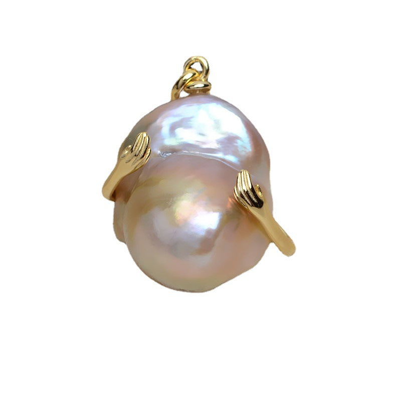 S925 sterling silver pendant baroque setting for legendary pearls  (B13)