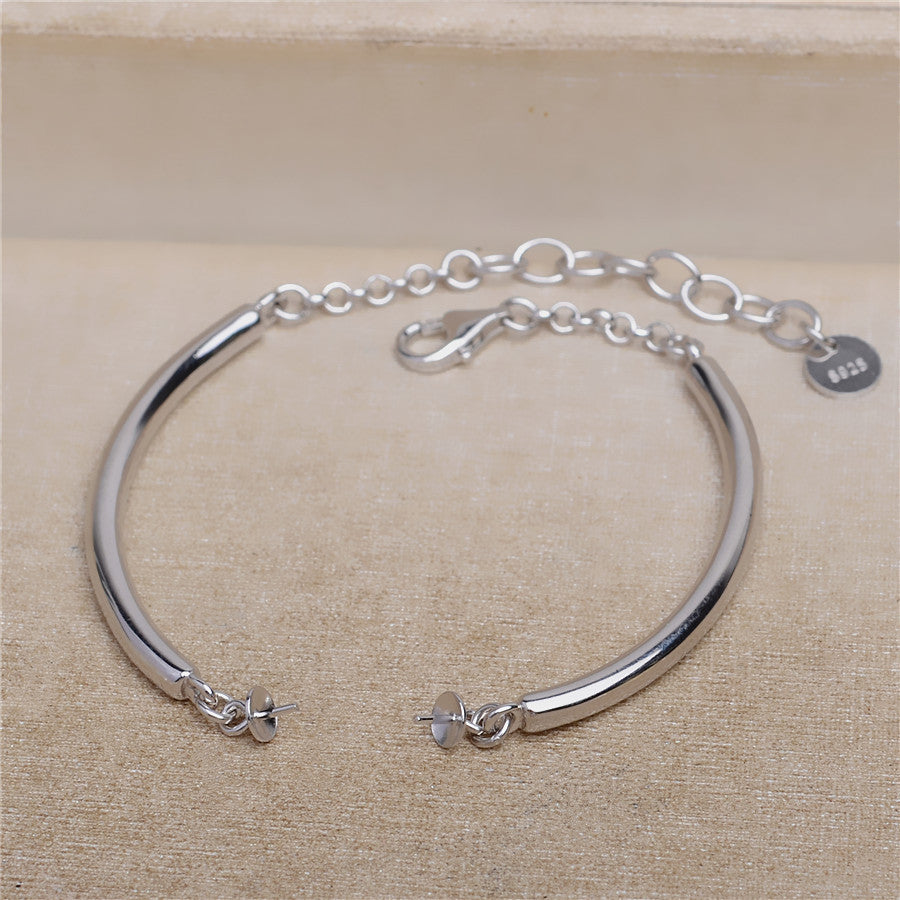 S925 sterling silver bangle set setting (B2)