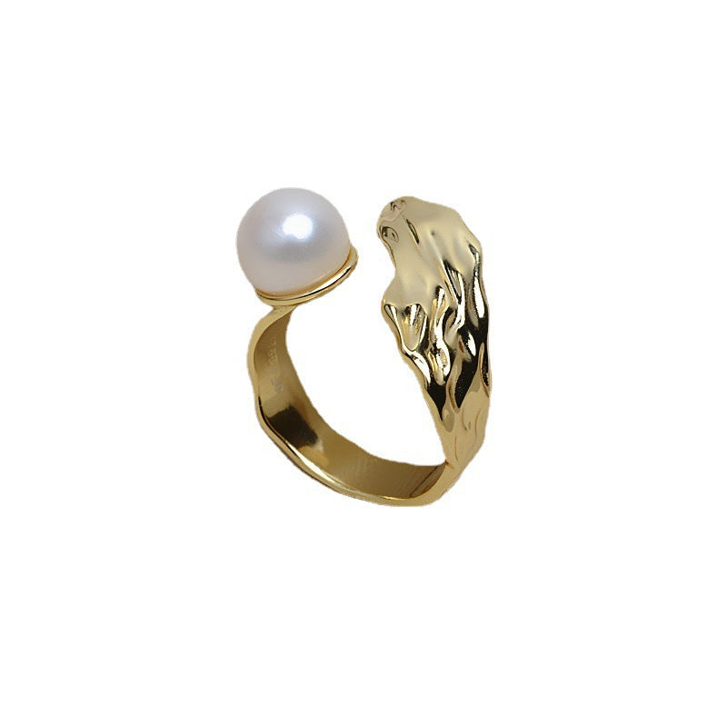 S925 sterling silver ring baroque setting for  (B15)