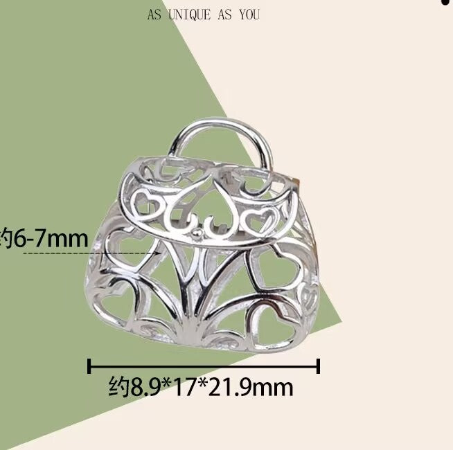 S925 sterling silver cage(C7)