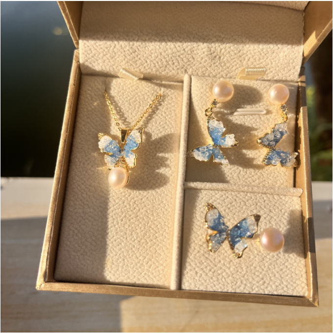 Butterfly jewelry set