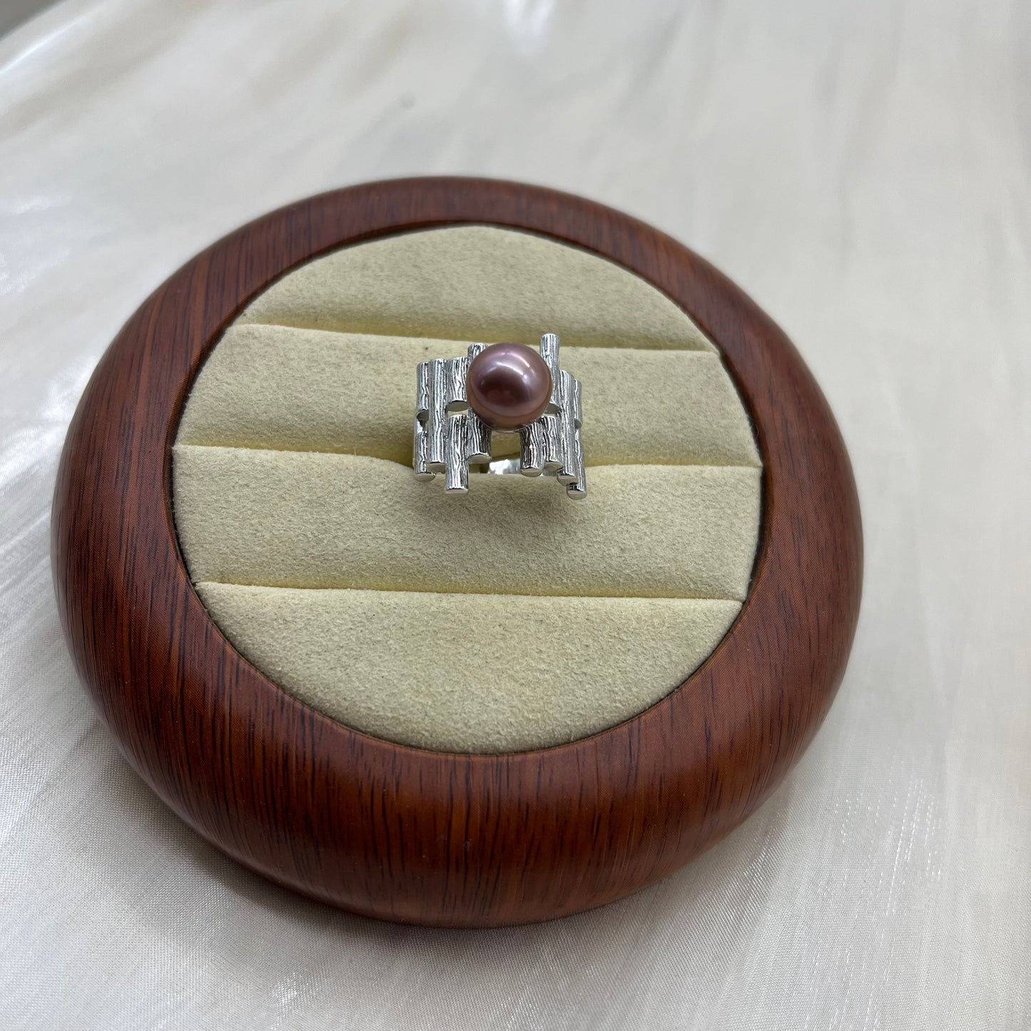 Bague en bois flotté