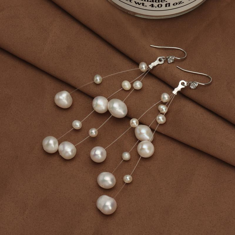 Babysbreath  pearl earrings