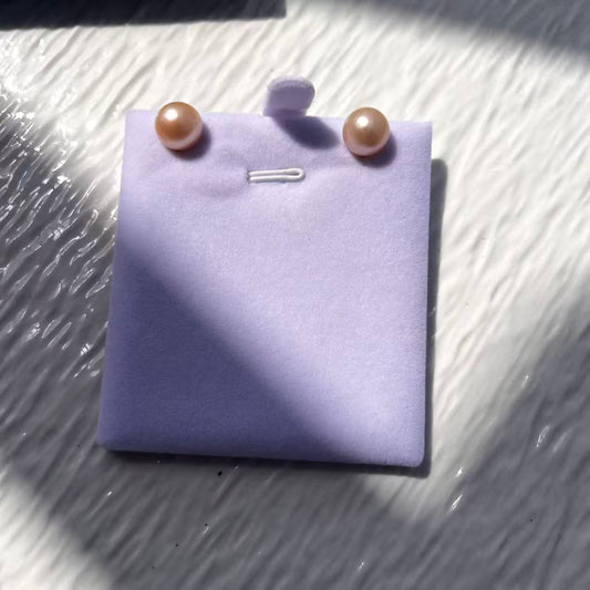 2pairs  champagne And purple color stud