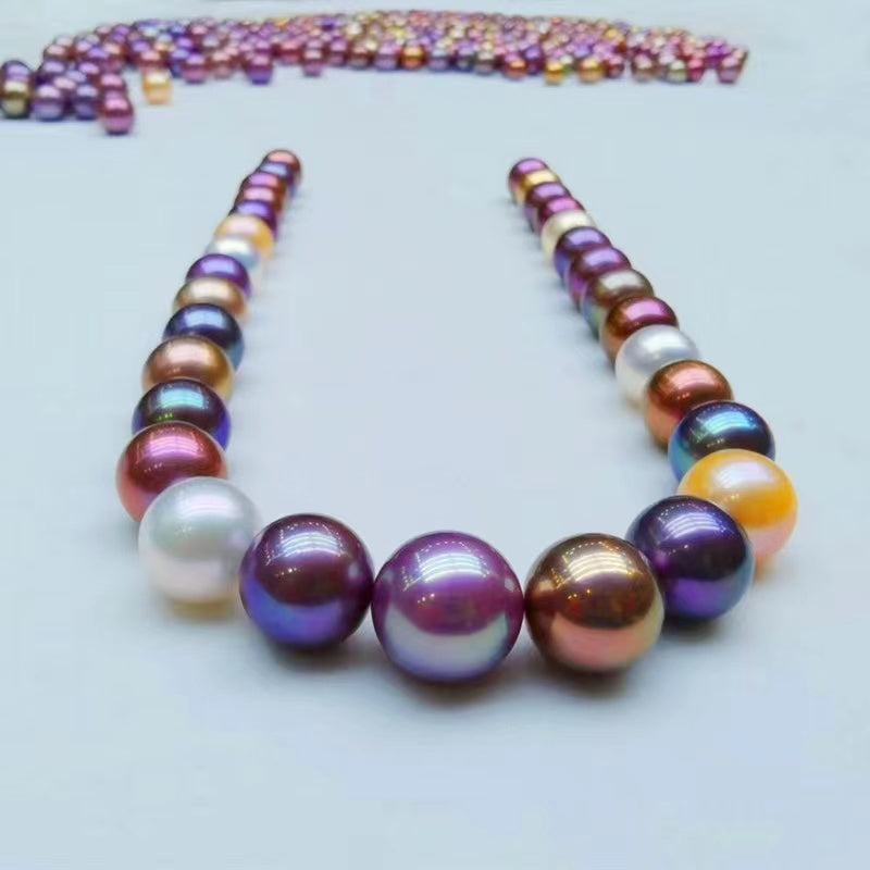 Timeless Pearl Full Pearls Hybrid Edison Pearl Necklace Purple / 8-11mm / 20