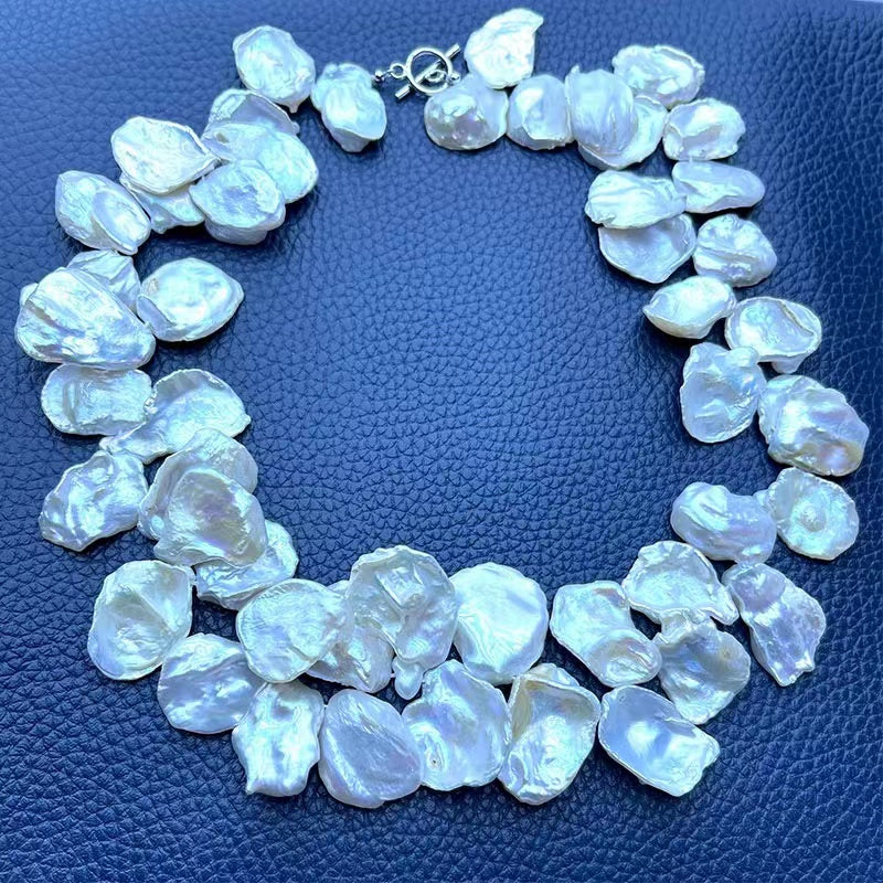 Baroque pearl necklace USD600  (N6)