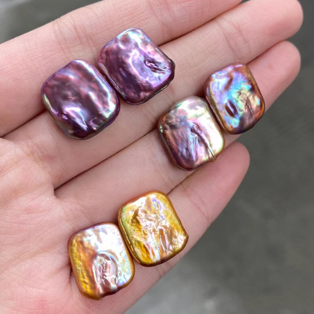 【Live】Baroque Pearls of Rectangle (irregular shapes, one oyster—2-4pc ...