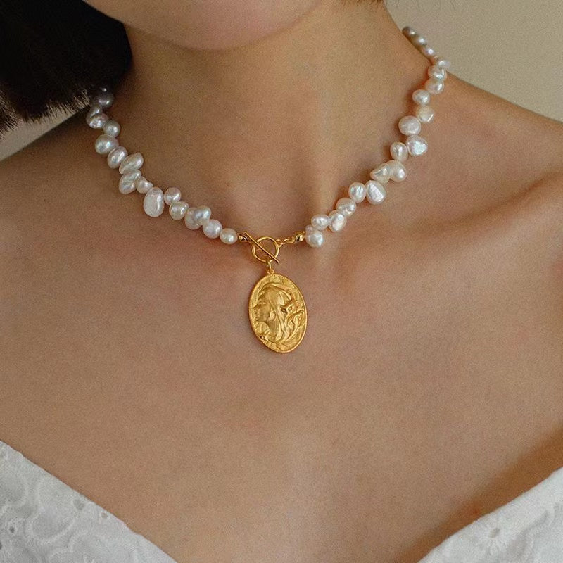 Baroque pearl necklace USD125 (N4)