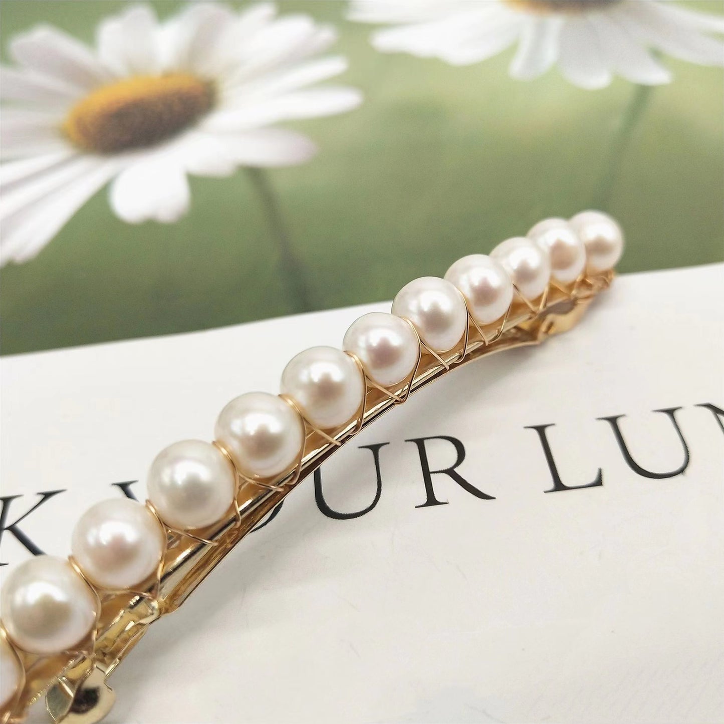 Fresh water pearl hair pin (H12 )