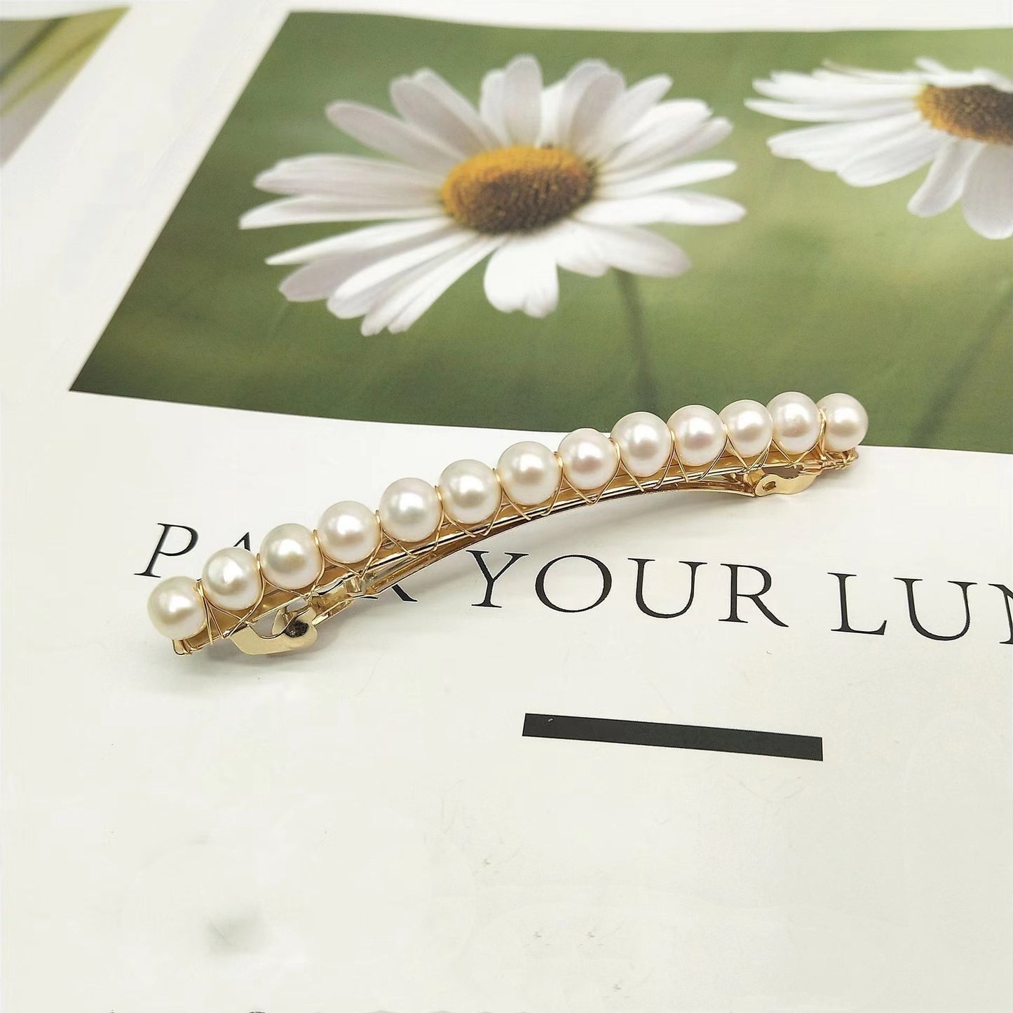 Fresh water pearl hair pin (H12 )