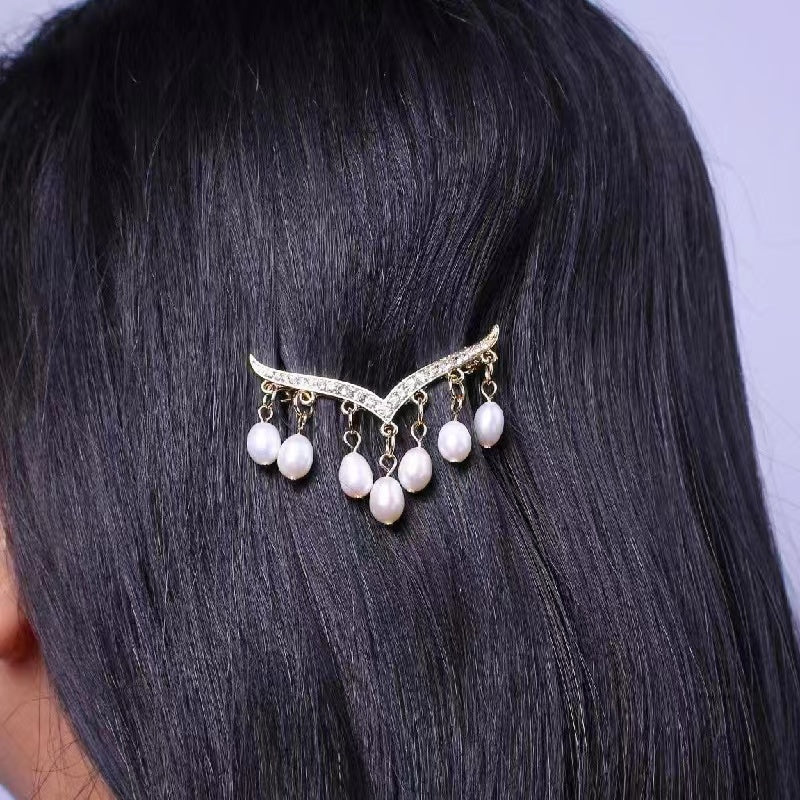 Fresh water pearl hair pin ( H8 )