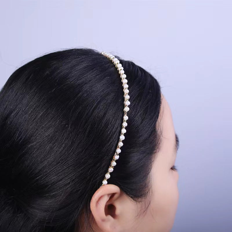 Fresh water pearl head band (H14)