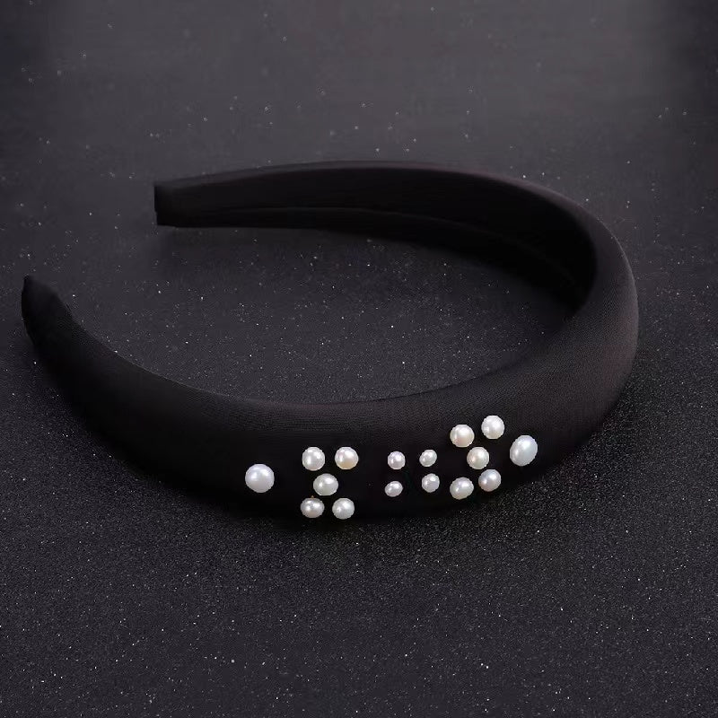 Fresh water pearl head band ( H9)