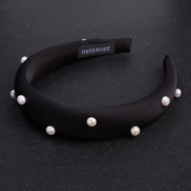 Fresh water pearl head band ( H9)